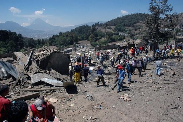 Fábrica de cohetes Santa Barbara, después de explosión en el 2011.