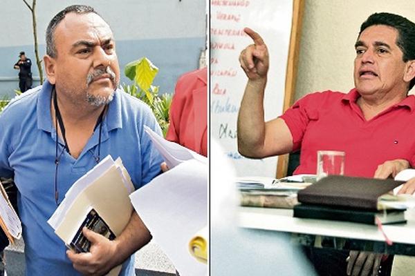 Oswaldo Orozco, secretario del Fnteg, -izquierda- y Joviel Acevedo, secretario del Steg.
