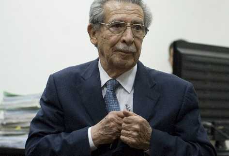 José Efraín Ríos Montt, general retirado del Ejército, sindicado de genocidio.
