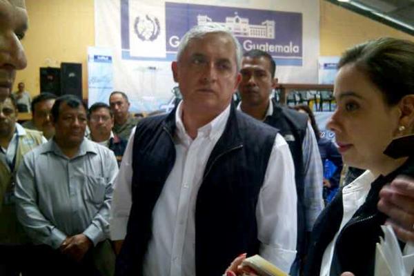 El Presidente Otto Pérez Molina durante su visita a Santa Cruz Barillas, Huehuetenango. (Foto Prensa Libre: Mike Castillo)<br _mce_bogus="1"/>