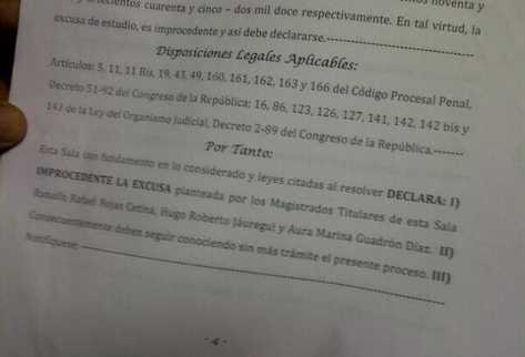 Los magistrados suplentes declaran improcedente la excusa presentada por los titulares. (Foto Prensa Libre: Jerson Ramos)