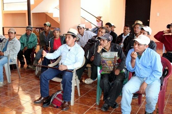 Representantes de 14 comunidades de Chajul, Quiché, piden delimitar  territorio para evitar  enfrentamientos. (Foto Prensa Libre: Óscar Figueroa)
