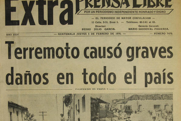 Publicaciones de Prensa Libre sobre el terremoto del 4 de febrero de 1976. (Hemeroteca PL)