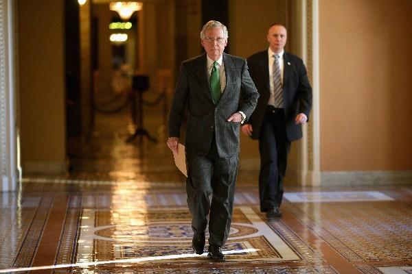 Mitch McConnell,  el líder de la mayoría republicana en el Senado de Estados Unidos. (Foto Prensa Libre: AP)