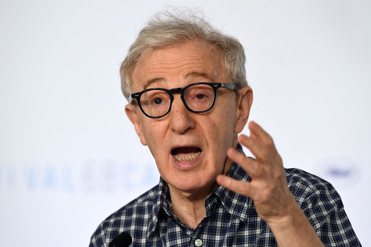 El director estadounidense Woody Allen durante una conferencia en la 68 edición del Festival de Cannes. (Foto Prensa Libre: AFP)