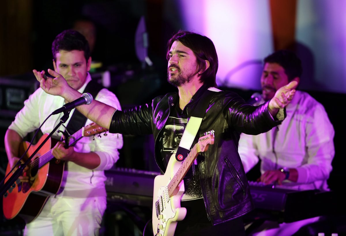 El cantante colombiano Juanes ofrece concierto en la sede de la ONU en Nueva York, EE. UU. (Foto Prensa Libre: EFE)