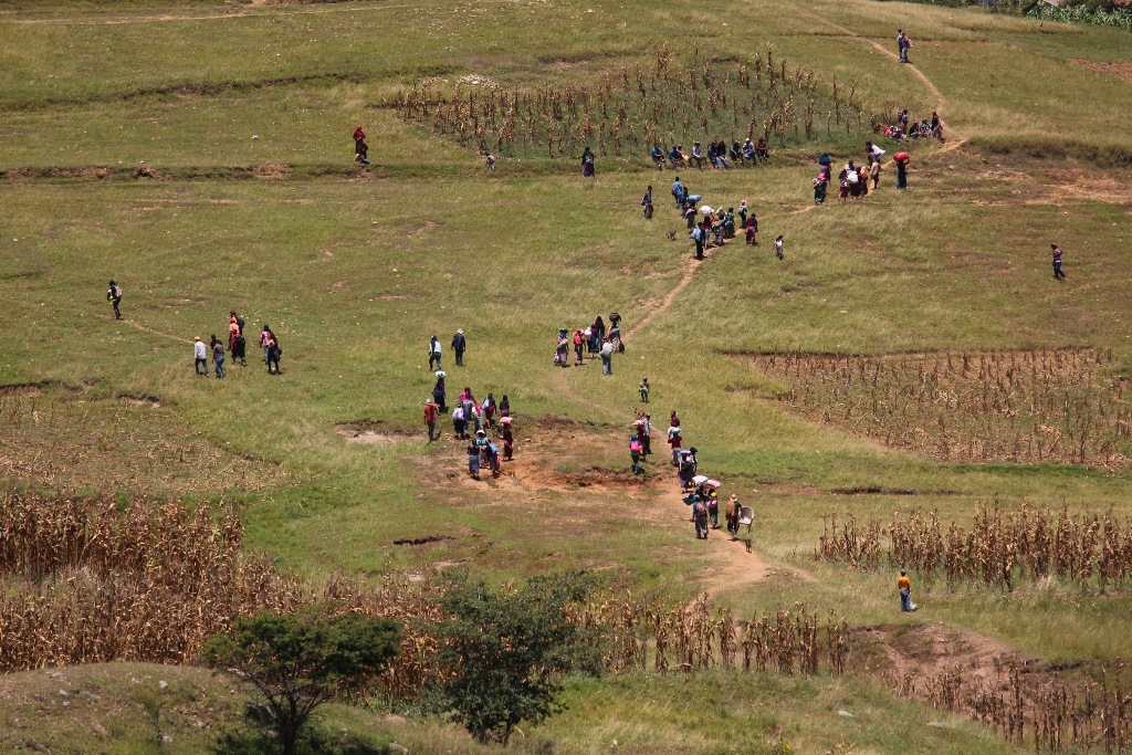 Finca donde ocurrió el desalojo, en Huehuetenango. (Foto Prensa Libre: Mike Castillo)