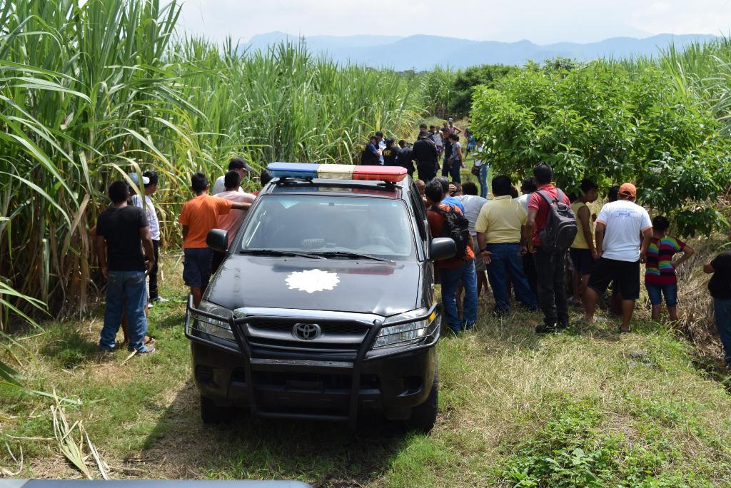 Lugar donde fue localizado el cadáver de Pedro Antonio Sandino, en Escuintla. (Foto Prensa Libre: Enrique Paredes)