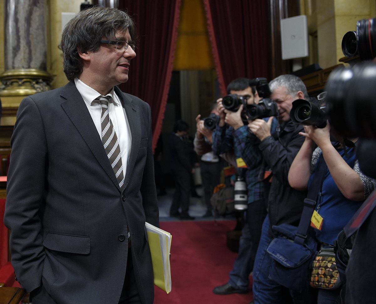 Carles Puigdemont, el nuevo líder de la independencia catalana. (Foto Prensa Libre: AFP)