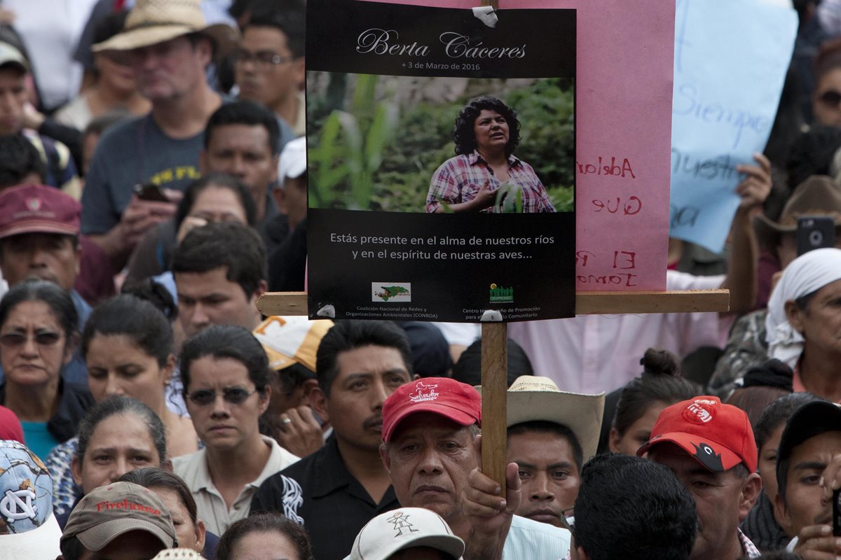 El crimen de la ambientalista desató una ola de indignación en Honduras y el mundo. (Foto Prensa Libre: EFE).