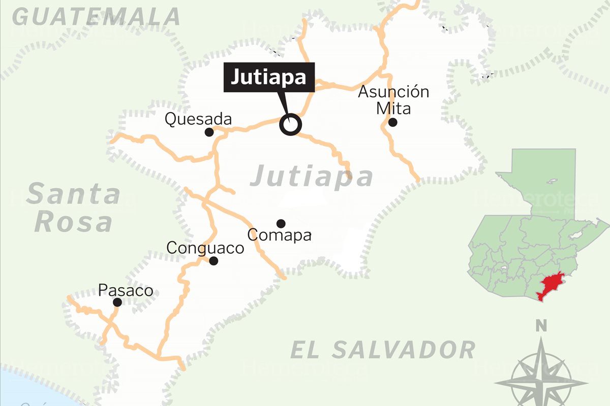 04/01/2009. Ubicación del departamento de Jutiapa y su cabecera Jutiapa. (Foto: Hemeroteca PL)