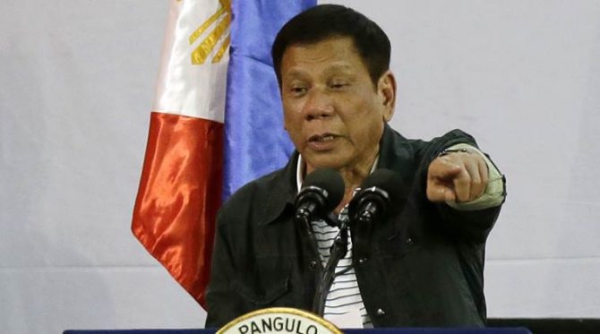 Rodrigo Duterte, presidente de Filipinas. (Foto Prensa Libre: AFP)