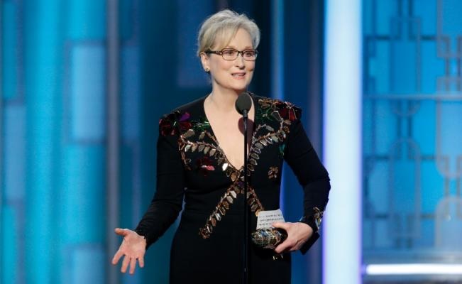 Meryl Streep lanza mensaje contra Trump en los Globos de Oro. (Foto Prensa Libre: AP)