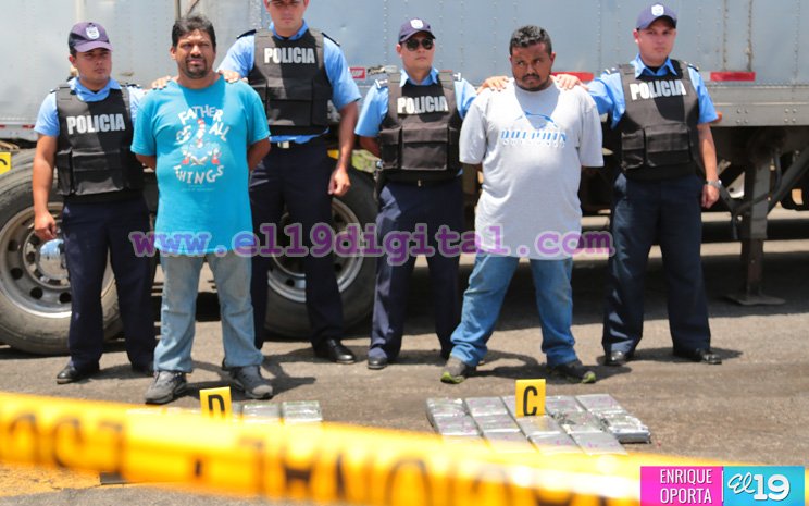 Los dos guatemaltecos detenidos con cocaína en Nicaragua. Foto Prensa Libre: @el19digital