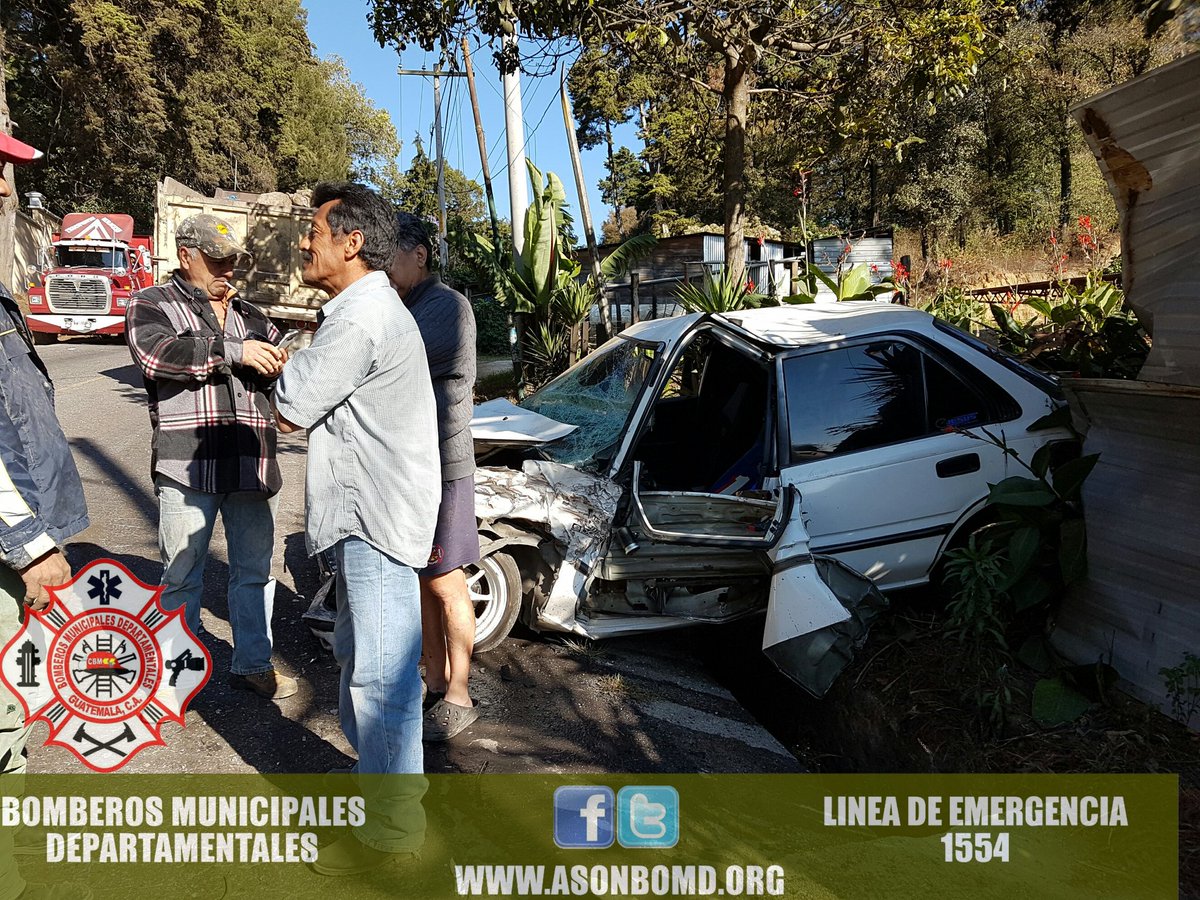 Cuatro heridos deja accidente en ruta a Milpas Altas