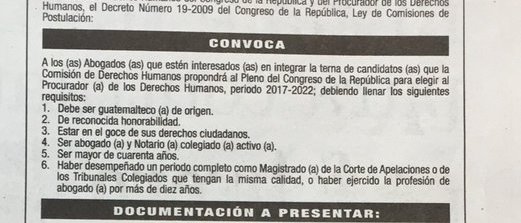 Abierta convocatoria para aspirantes a PDH