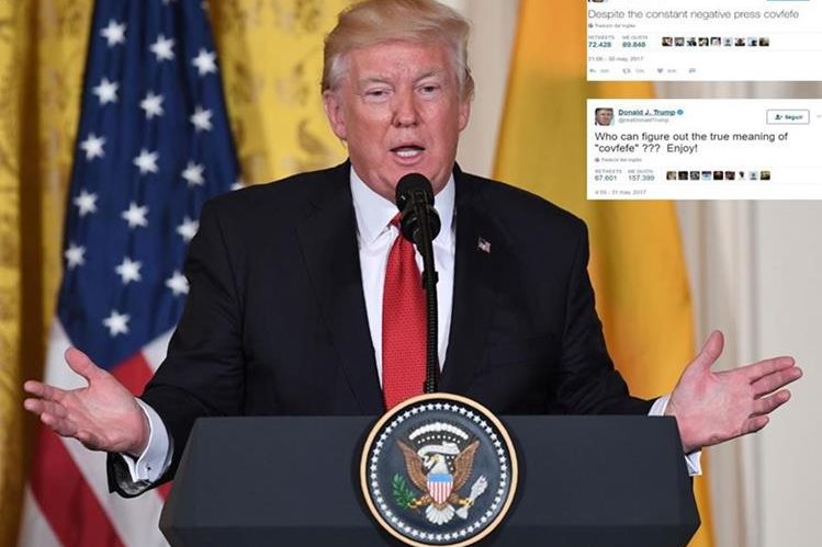 El mandatario de EE. UU. causó polémica por la publicación de un tuit con la palabra Covfefe. (Foto Prensa Libre)