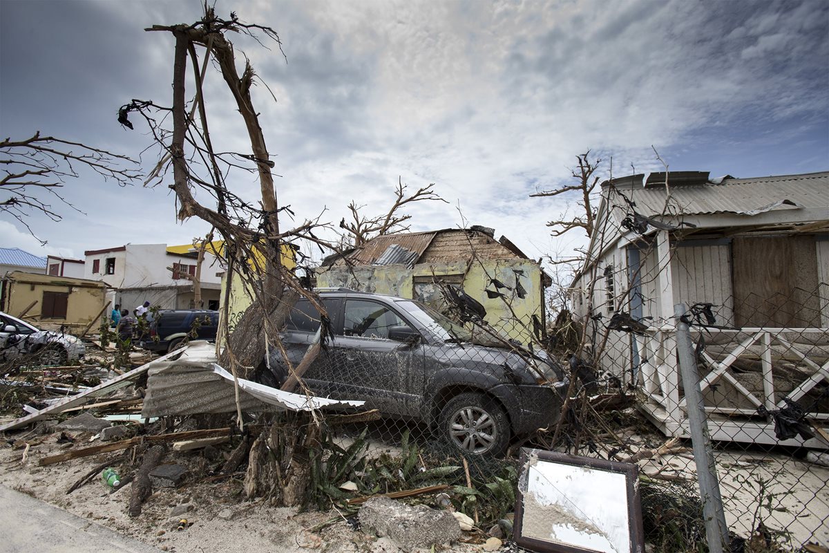 La Isla de San Martín es uno de los lugares en los que el huracán Irma ha causado más destrucción. (Foto Prensa Libre: AFP)