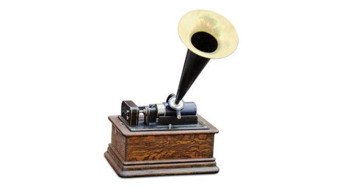El fonógrafo fue el primer aparato que permitió grabar y reproducir sonido hace 140 años. GETTY IMAGES