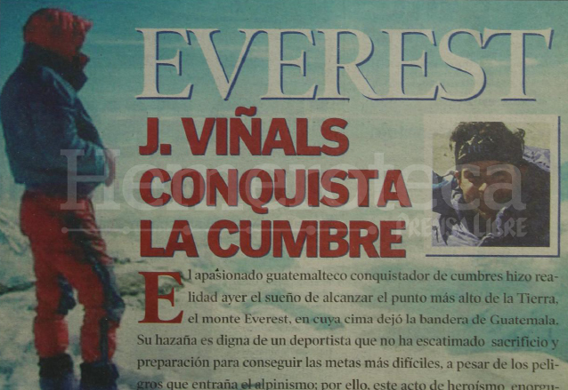 Jaime Viñals conquistó la cumbre del Everest el 23 de mayo de 2001. (Foto: Hemeroteca PL)