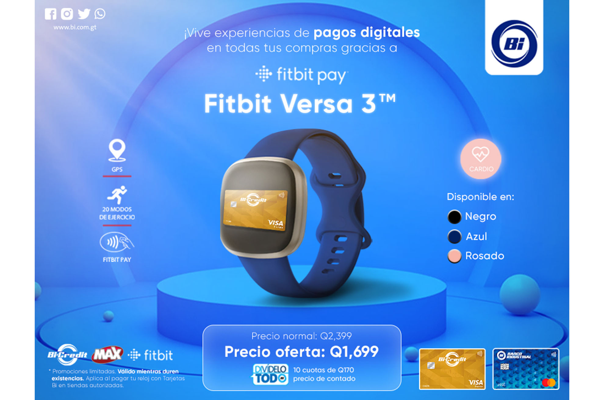 Ahora llevas tus tarjetas de Banco Industrial en tu reloj