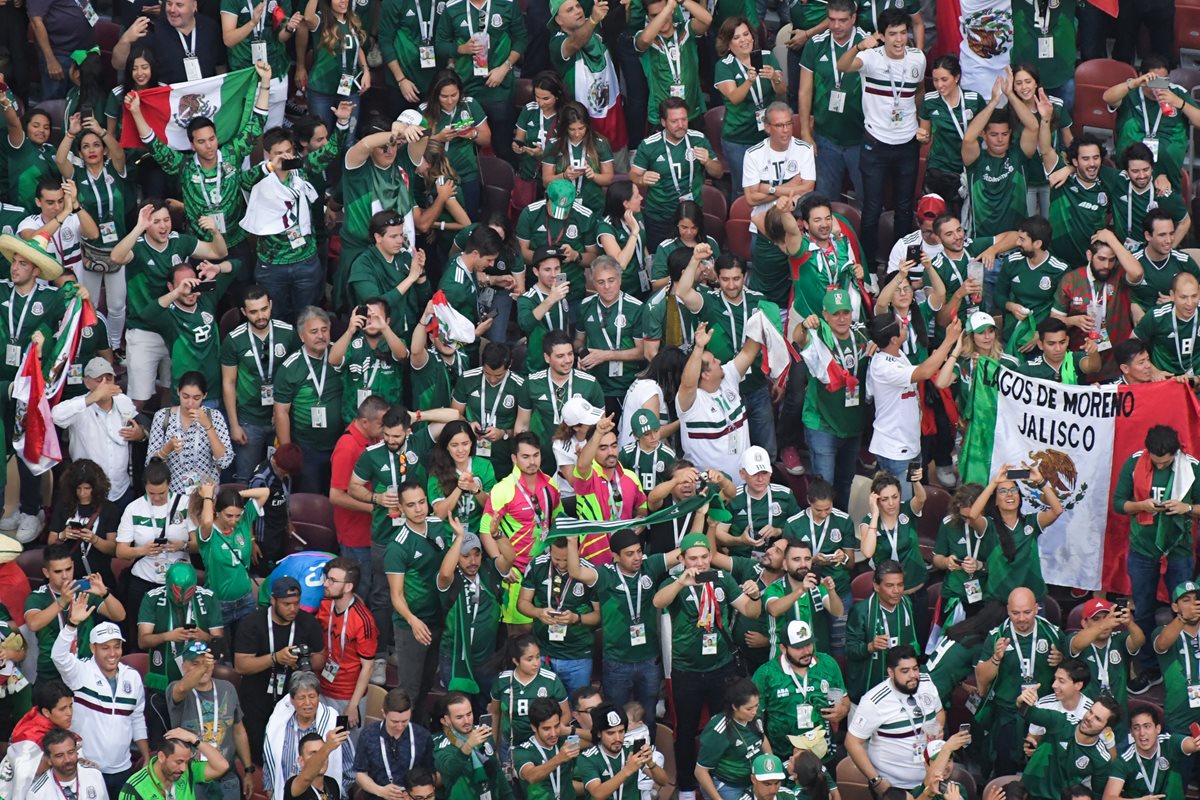 Tradicional grito de la afición mexicana fue el motivo por el cual fue multada la selección Tricolor. (Foto Prensa Libre: AFP)