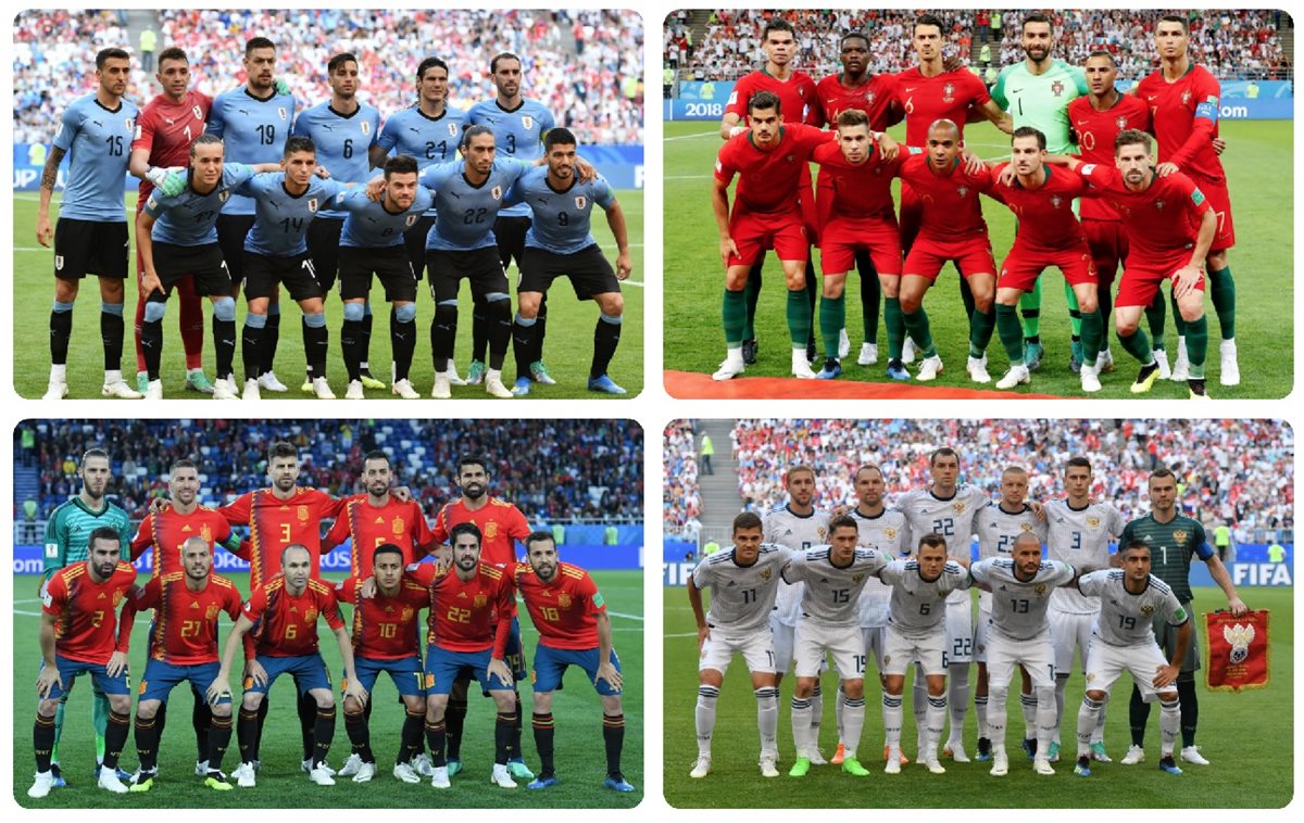 Uruguay contra Portugal y España frente a Rusia son los primeros enfrentamientos en la fase de octavos de final. (Foto Prensa Libre: AFP)