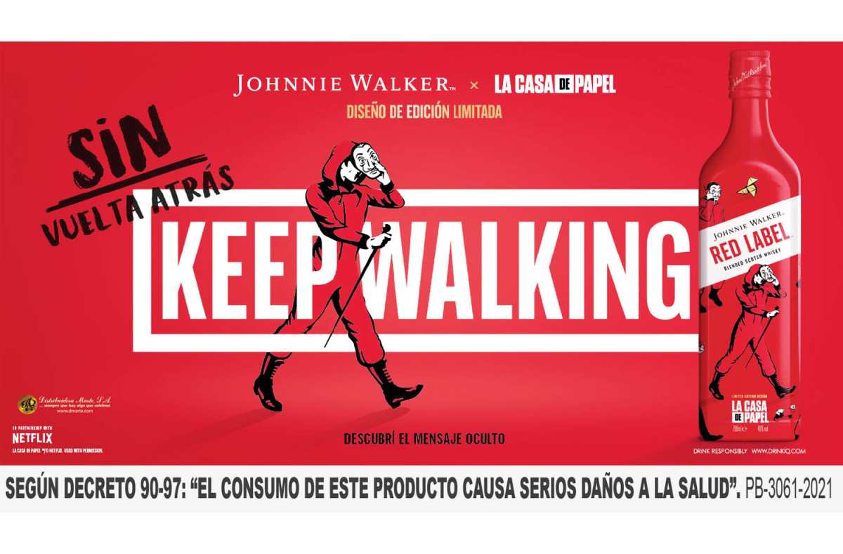 Johnnie Walker lanza Etiqueta Roja con diseño de La Casa De Papel