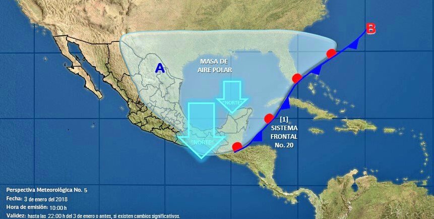 La ola de frío que afecta a gran parte de Estados Unidos llegará al Golfo de México donde perderá fuerza. (Foto Prensa Libre)