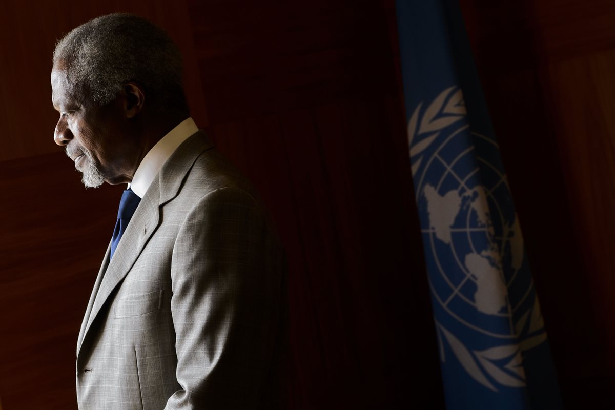 Kofi Annan, fue Secretario General de Naciones Unidas y ganador del premio Nobel de la Paz.