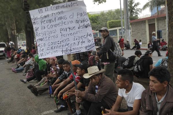 Campesinos manifestaron  el 17 de junio último contra  varios proyectos en sus comunidades.