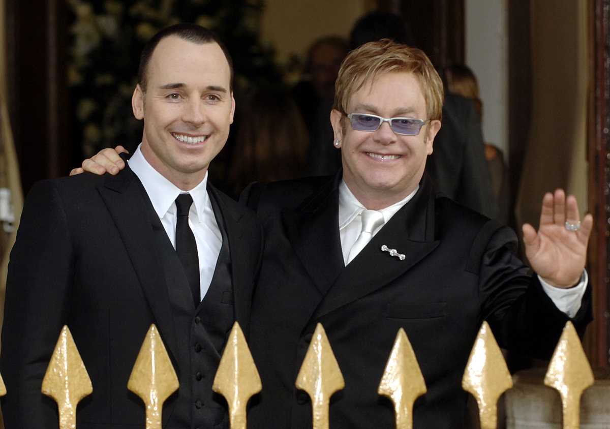 David Furnish, actual pareja de Elton John y con quien tiene dos hijos (Foto Prensa Libre: AFP).