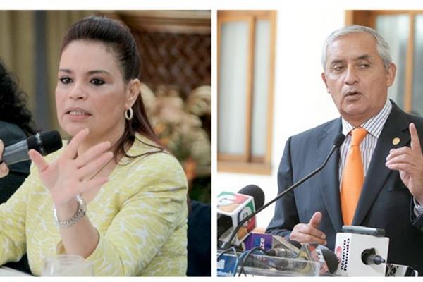 La vicepresidenta y el presidente rechazaron este martes las críticas contra el plan de la SAT de contratar una empresa extranjera. (Foto Prensa Libre: Paulo Raquec)