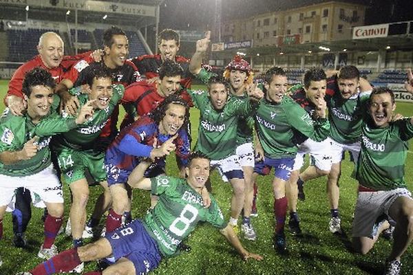 El Eibar logró su ascenso a la Primera División de España. (Foto Prensa Libre: EFE)