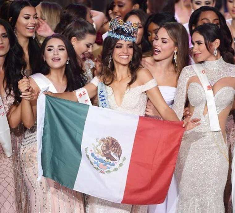 La destacada participación y conciencia social al migrante contribuyeron a llevar a la mexicana Ponce de León a obtener la corona Miss Mundo 2018. (Foto Prensa Libre: AFP)
