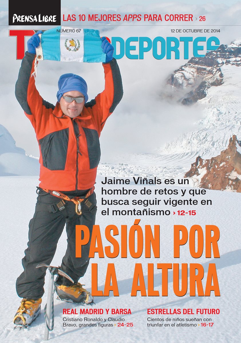 Jaime Viñals mantiene su pasión por escalar las montañas. Recientemente cumplió 15 años que escaló el Everest. (Foto Prensa Libre: Hemeroteca PL)