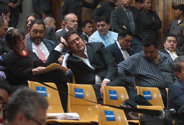 Gustavo Alejos durante una de las audiencias del caso Cooptación del Estado. (Foto Prensa Libre: Hemeroteca PL)