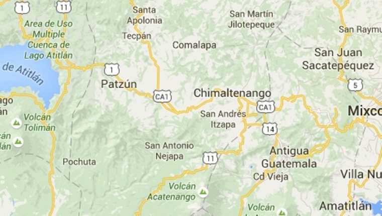 Mapa de Chimaltenango, donde se dictaron ambas condenas. (Foto Prensa Libre: Google Maps).
