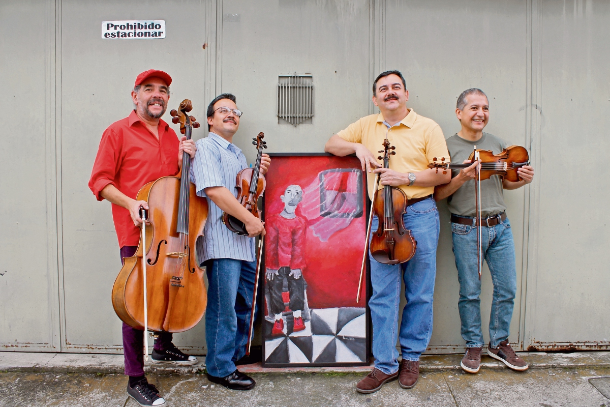 El Cuarteto Contemporáneo prepara un encuentro dedicado a compositores locales. (Foto Prensa Libre: Cortesía Cuarteto Contemporáneo)