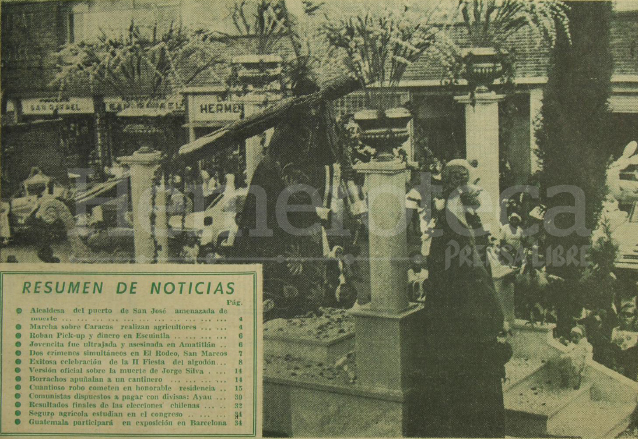 La artística anda de Jesús de Las Tres Potencias ilustraba la portada de Prensa Libre del 6 de abril de 1971. El adorno simbolizó la negación de San Pedro. (Foto: Hemeroteca PL)