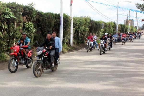 Protesta de motoristas en Quiché.