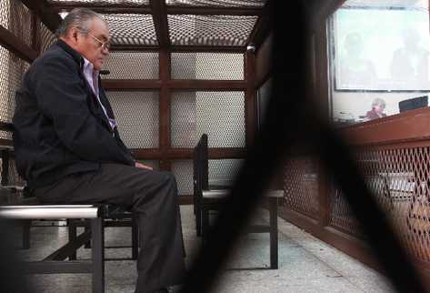 Pedro garcía Arredondo, exjefe de la Policía Nacional, durante la audiencia de comienzo de juicio, en el Tribunal Primero A de Mayor Riesgo.