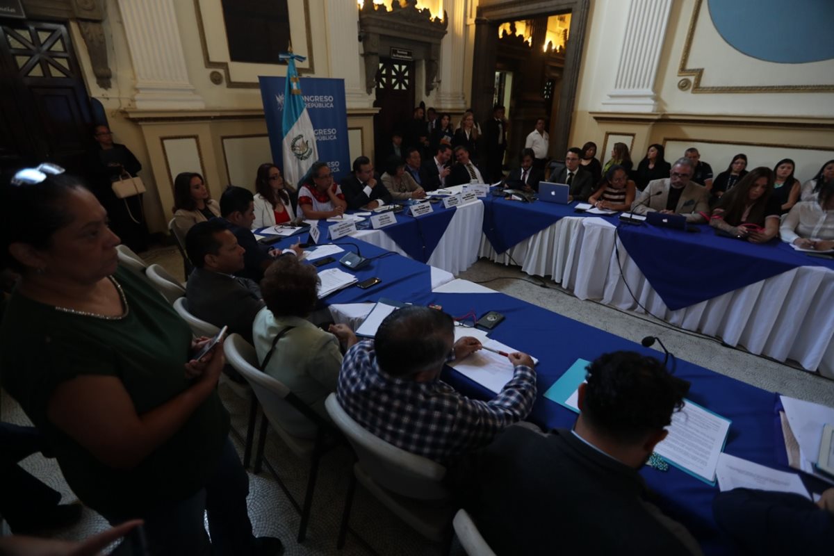Asociaciones de la sociedad civil exponen argumentos ante la Comisión de la Mujer del Congreso. (Foto Prensa Libre: Óscar Rivas)