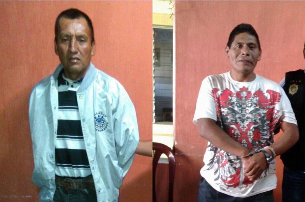 Detenidos en Huehuetenango acusados de violación, en la subestación local de la PNC. (Foto Prensa Libre: Mike Castillo).