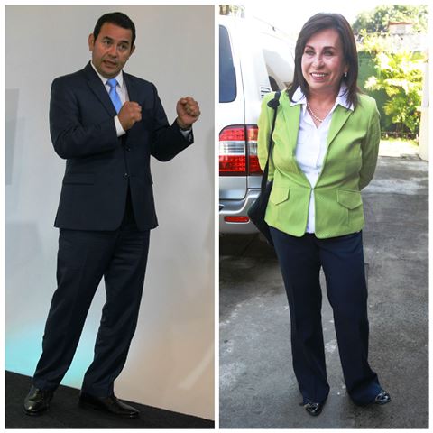 Jimmy Morales y Sandra Torres se disputaran la Presidencia en el balotaje del próximo 25 de octubre. Foto Prensa Libre: Hemeroteca PL)