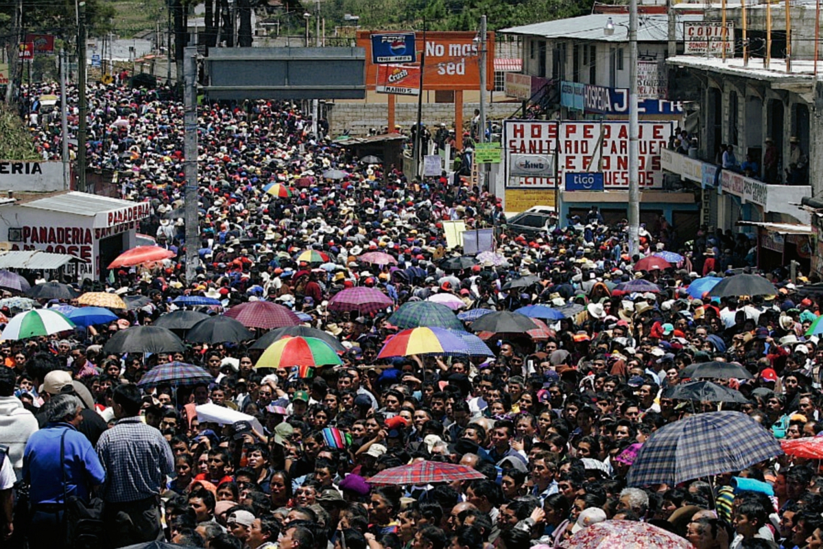 Las manifestaciones de los 48 cantones en Totonicapán se caracterizan por logar reunir a miles de personas. (Foto Prensa Libre: Hemeroteca PL)