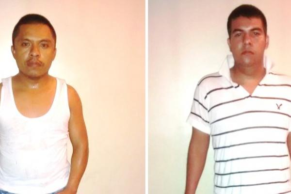 Marvin Gilberto Gómez Barrios (Izq.) y Osman Isaí Mazariegos Mérida son sindicados de robo de armas. (Foto Prensa Libre: PNC).