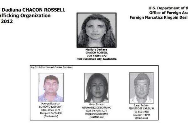 Estados Unidos declaró en enero del 2012, como narcotraficante a Marllory Dadiana Chacón Rossell. (Foto Prensa Libre: Archivo)