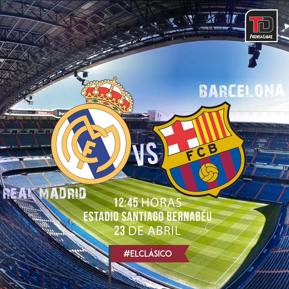 El Real Madrid y Barcelona se miden en una nueva edición del clásico español. (Foto Prensa Libre: TodoDeportes)