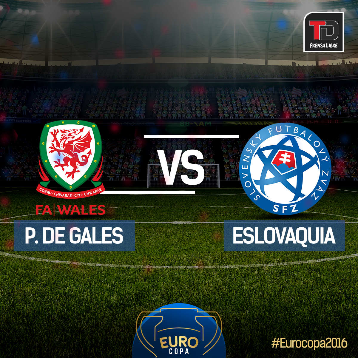 Gales y Eslovaquia se miden en el Estadio de Burdeos. (Foto Prensa Libre: TodoDeportes)